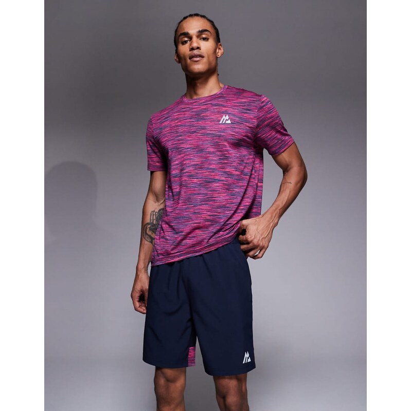 Montirex Trail Panel 2.0 shorts in navy and pink-Black