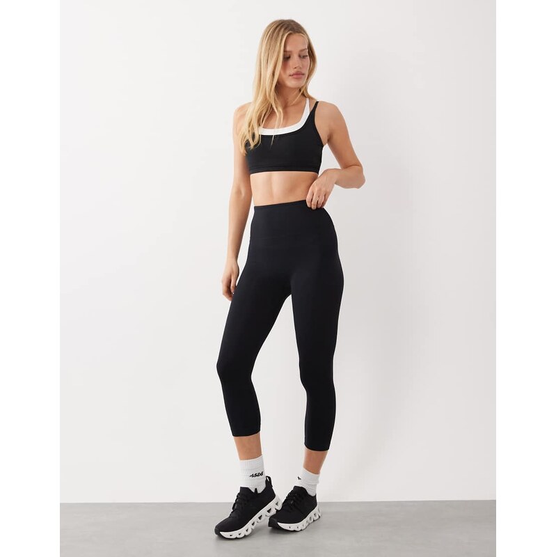 4505 plush handle high waist capri leggings in black 115136232