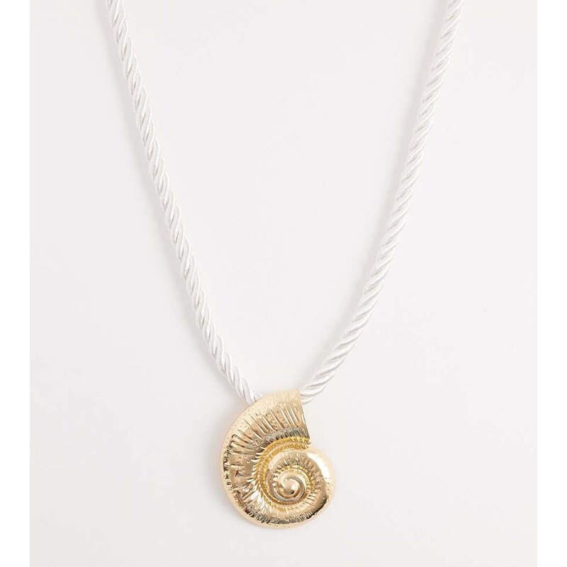 Kaiia exclusive rope chain shell necklace in gold 115136332
