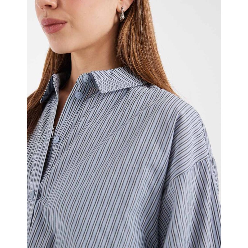 ASOS DESIGN shirt in blue stripe