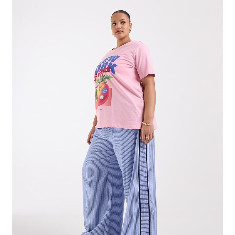 ASOS Curve ASOS DESIGN Curve crinkle tipped pull on trousers