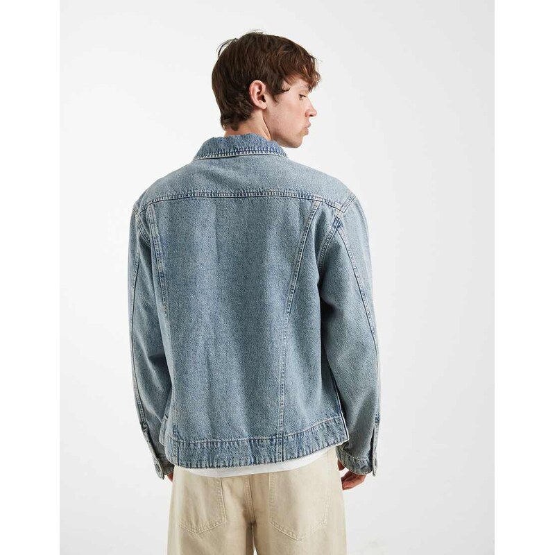 ASOS DESIGN Circular Design Collection co-ord denim trucker jacket in vintage wash blue
