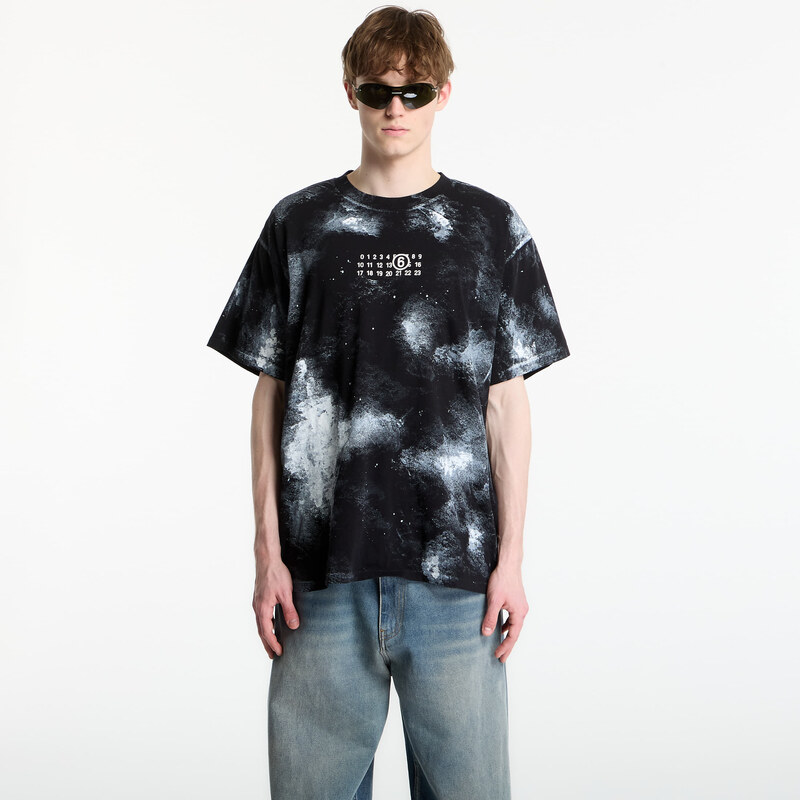 MM6 Maison Margiela Tričko MM6 Paint Jersey T-Shirt Black XXL
