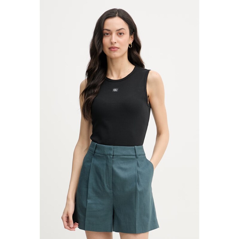 Calvin Klein Jeans top dámský bavlněný s elastanem