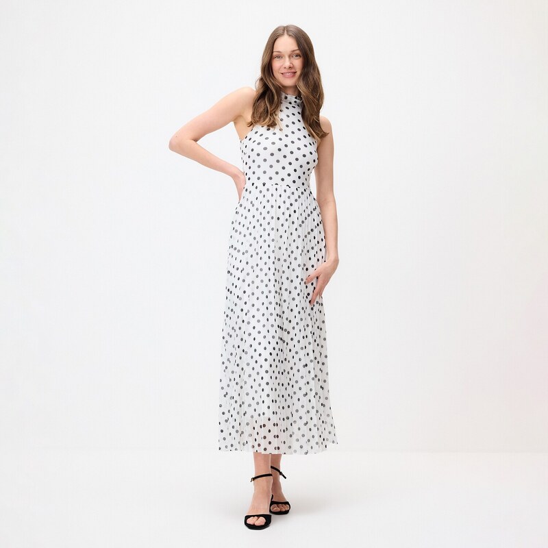 Reserved - Plisované mini šaty - bílá