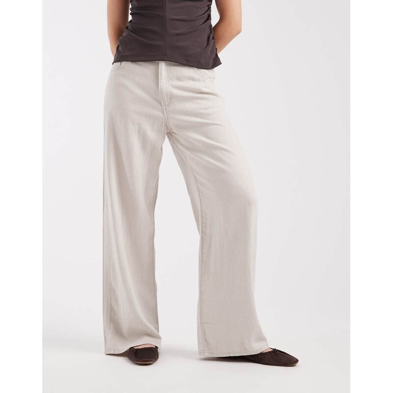 Levi's linen wide leg trousers in grey