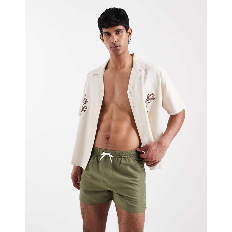 Aray swimshort in khaki-Green