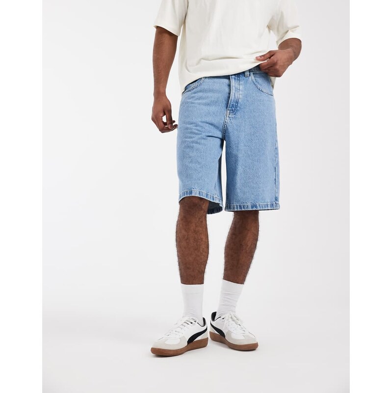 ASOS DESIGN Circular Design Collection denim jorts in light wash