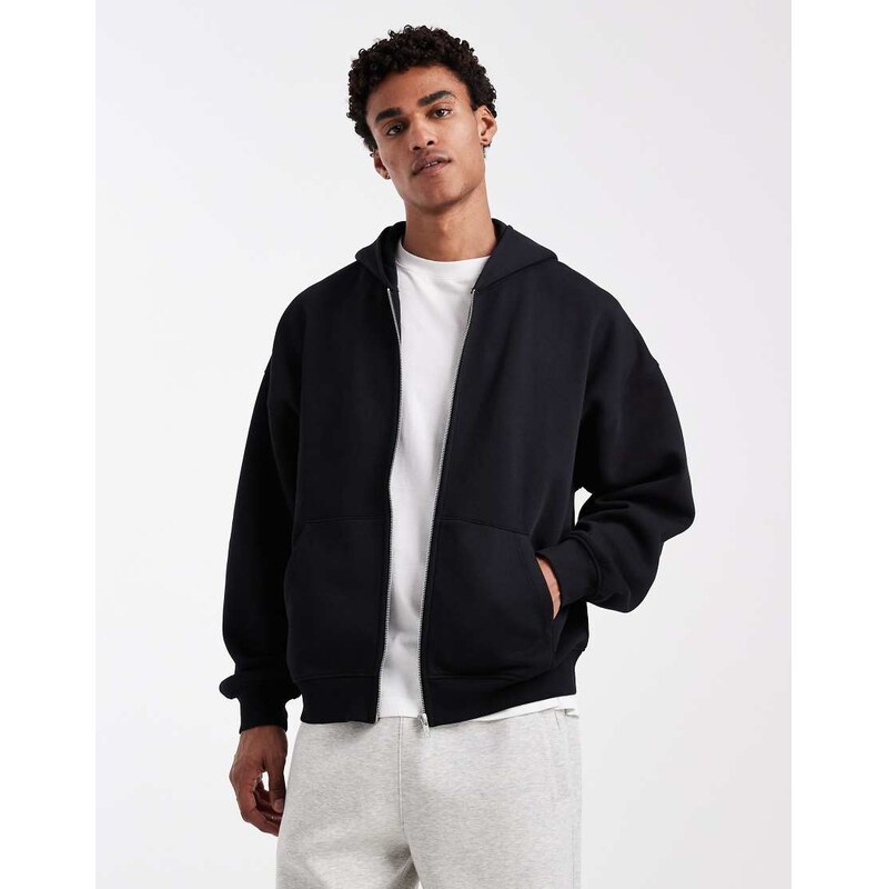 ASOS DESIGN essentials extreme oversized zip through hoodie