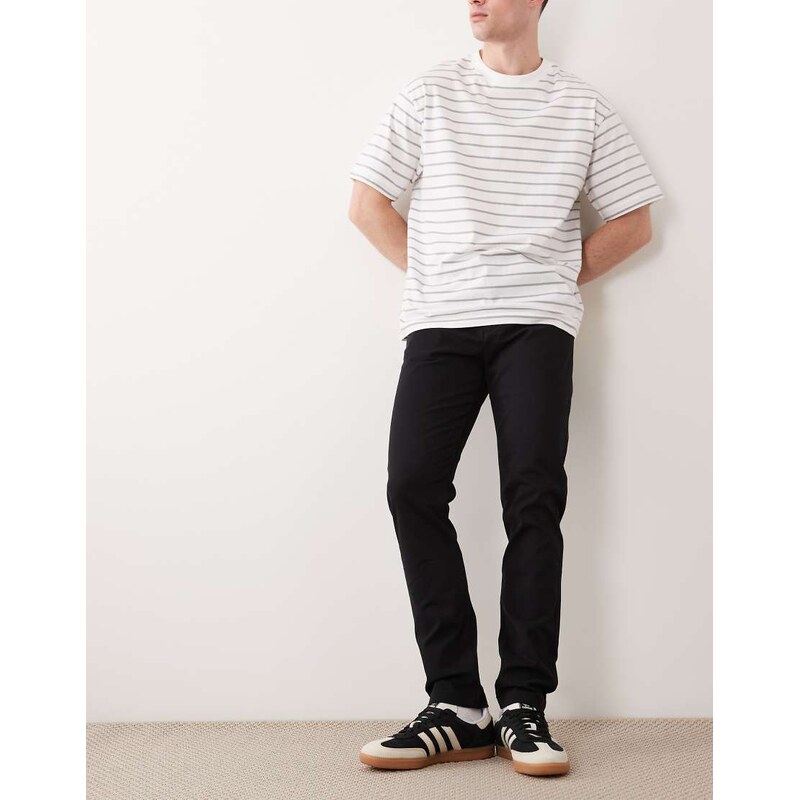ASOS DESIGN skinny chinos in black