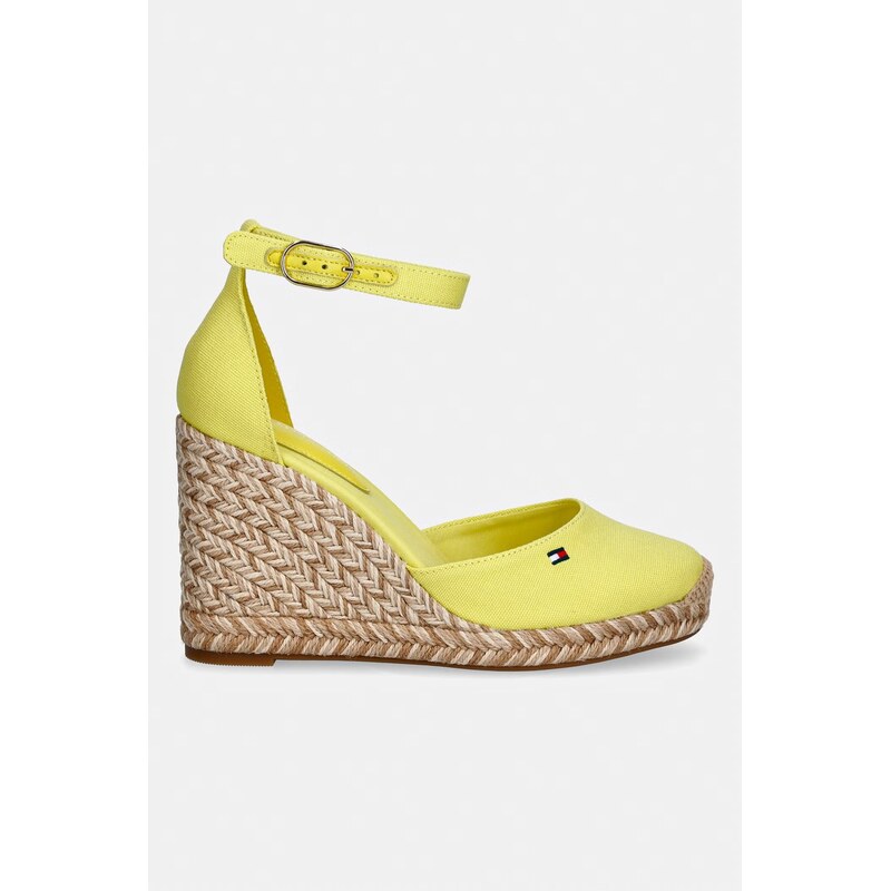 Tommy Hilfiger espadrily na klínku dámské FLAG HIGH WEDGE ESPAD CLOSED TOE