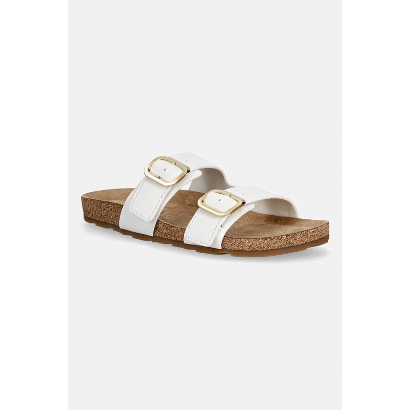 Tommy Hilfiger pantofle dámské kožené TH CLASSIC CORK SANDAL