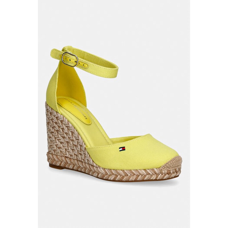 Tommy Hilfiger espadrily na klínku dámské FLAG HIGH WEDGE ESPAD CLOSED TOE