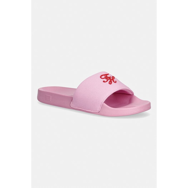 Tommy Hilfiger pantofle dámské TH SCRIPT POOL SLIDE 115141096