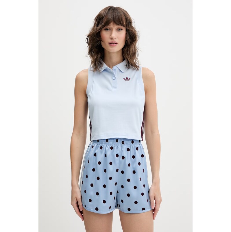 adidas Originals crop top dámský bavlněný s elastanem
