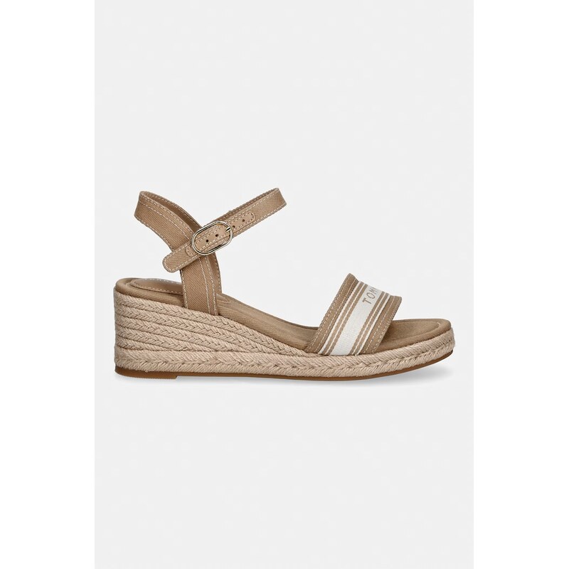 Tommy Hilfiger sandály na klínk MID WEDGE ESPAD WEBBING
