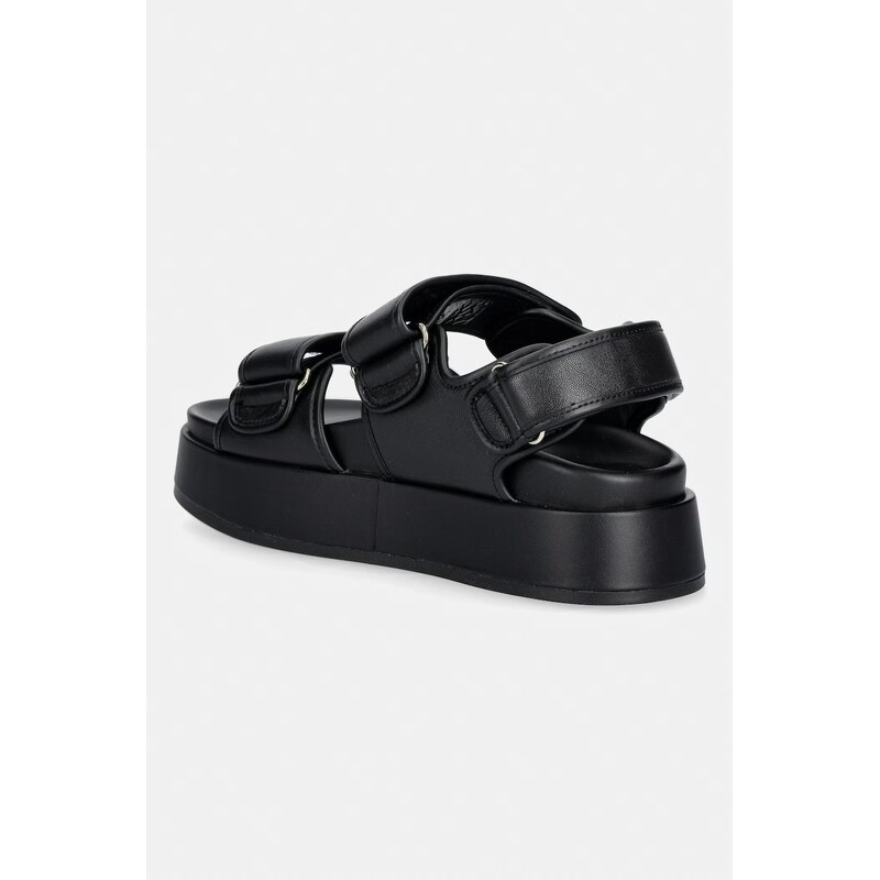 Tommy Hilfiger sandály na platformě dámské kožené LEATHER SPORTY PLATFORM SANDAL