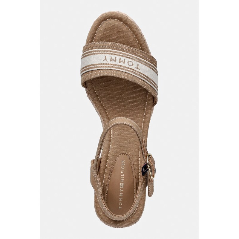 Tommy Hilfiger sandály na klínk MID WEDGE ESPAD WEBBING