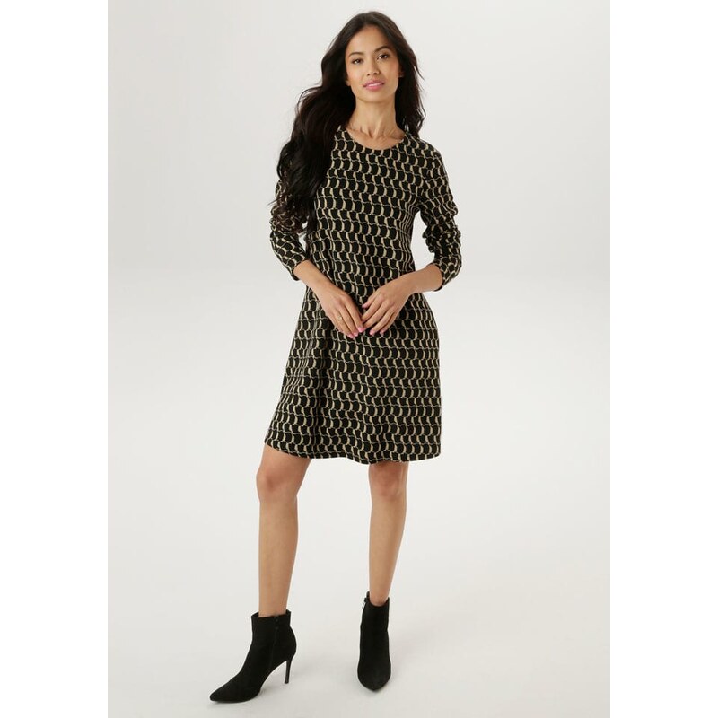 Šaty Aniston Beige/ Schwarz 1536076