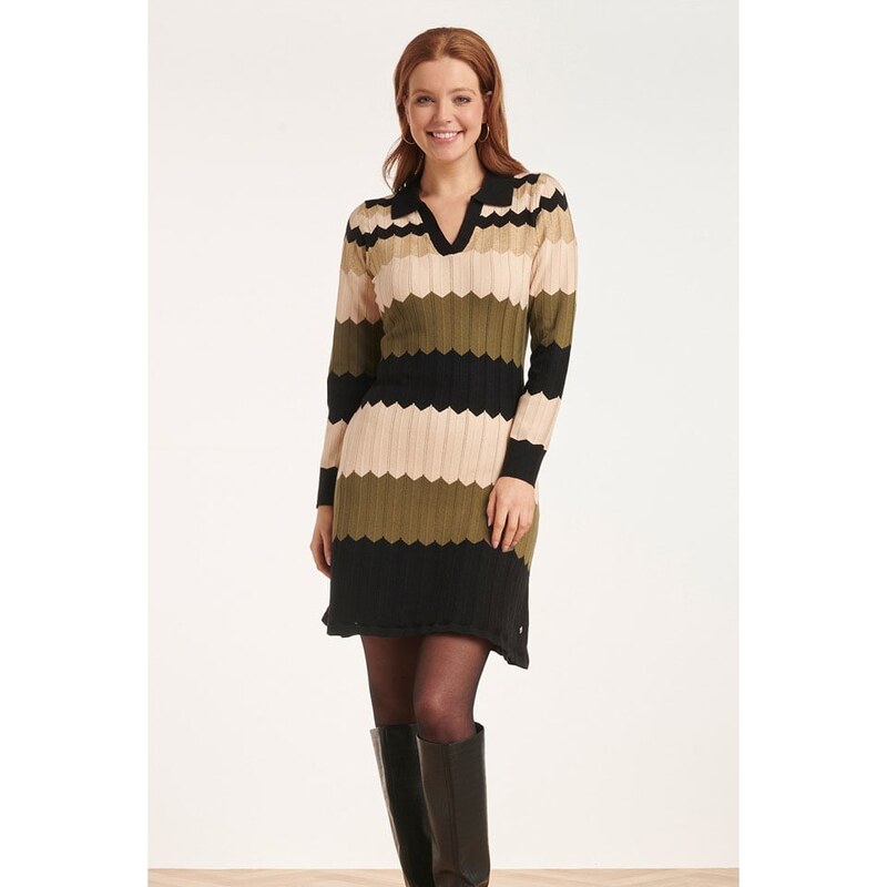 Šaty Smashed Lemon Schwarz/ Beige/ Hellbraun 342388 115284314