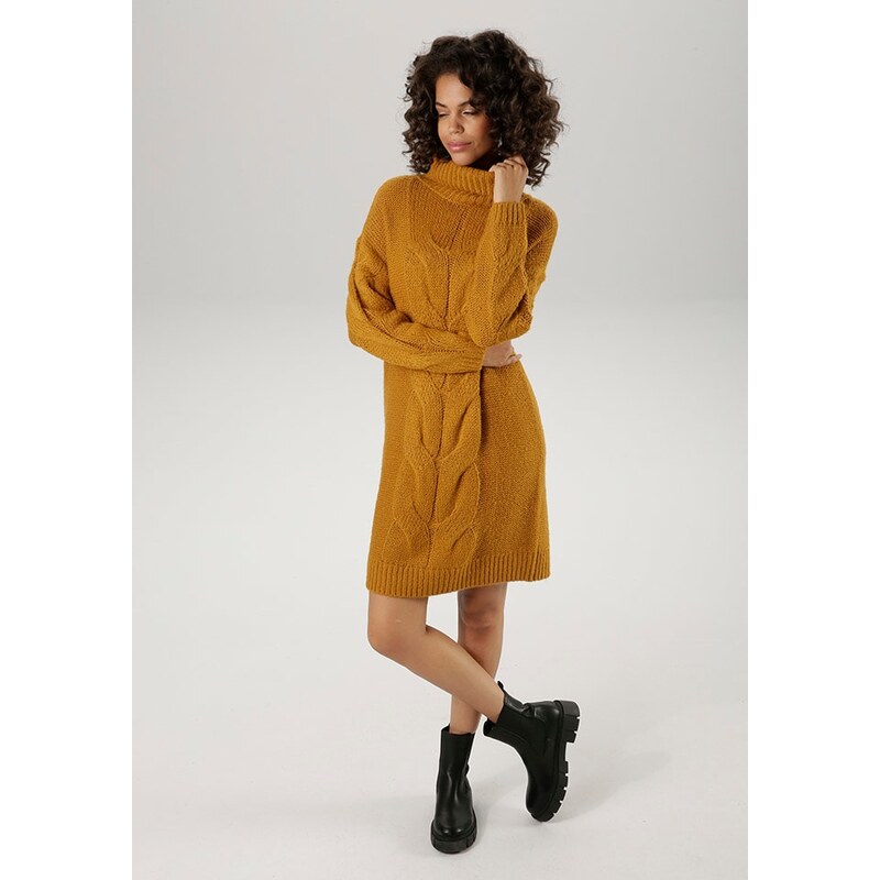 Šaty Aniston Camel 6838264