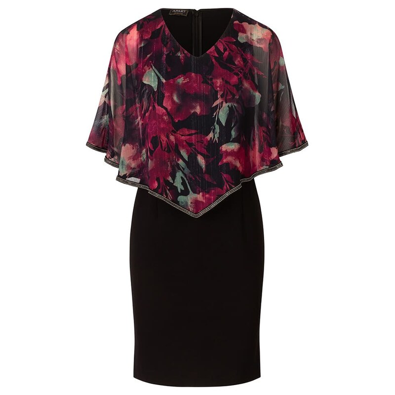 Šaty APART Schwarz/ Fuchsia 3164862