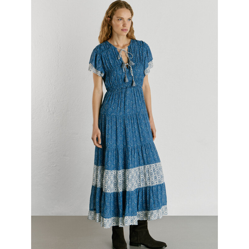 Pepe Jeans dámské modré šaty EVA