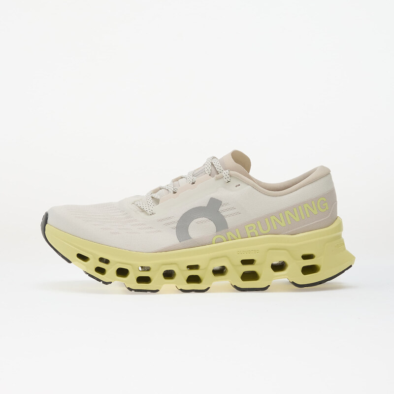 On M Cloudmonster 3 Ivory/ Limelight