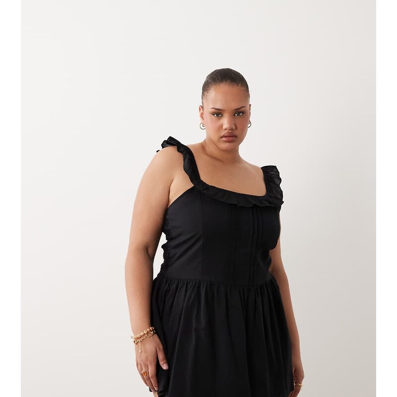 Esmee Curve mini beach dress in black 115555051
