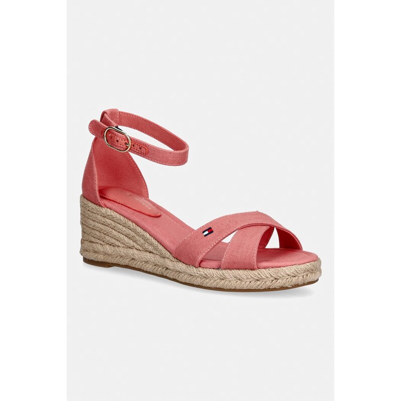 Tommy Hilfiger sandály na klínku MID WEDGE ESPAD X CROSS