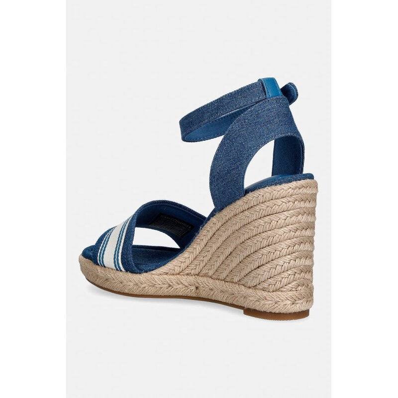 Tommy Hilfiger sandály na klínk HIGH WEDGE ESPAD WEBBING