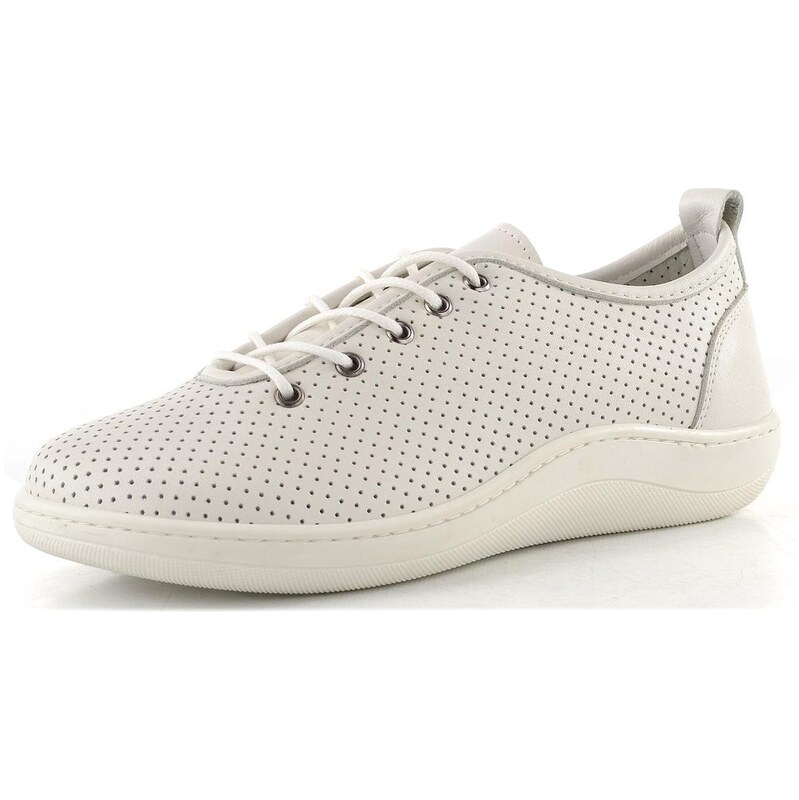 Looke kožené šněrovací polobotky Isabela off white L1356_68 115148278