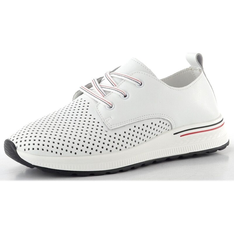 Looke kožené polobotky Liora white L1445_68 115148356