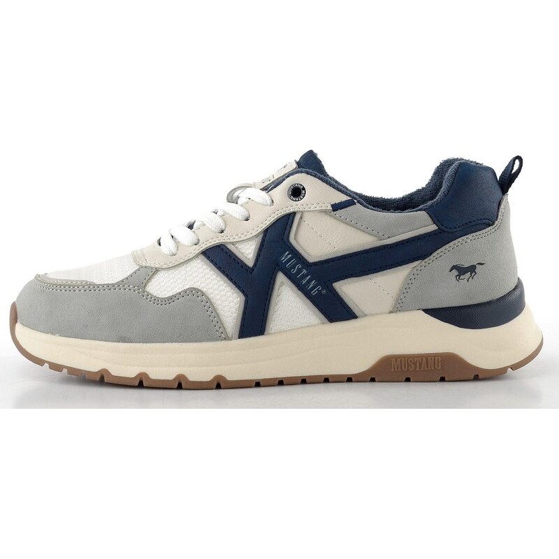 Mustang pánské šněrovací tenisky grey/white/navy 26M0291004