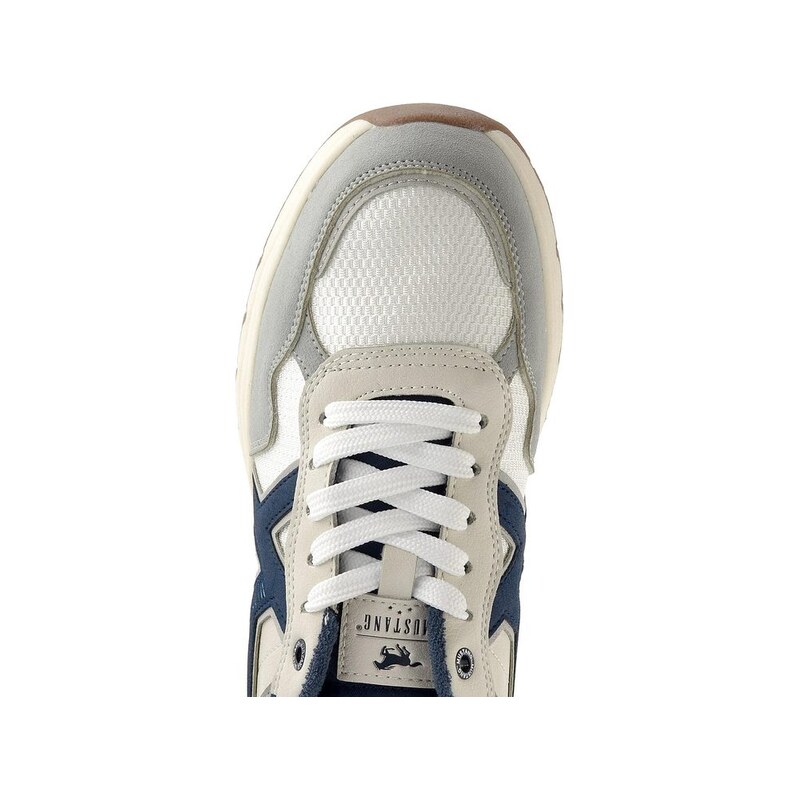 Mustang pánské šněrovací tenisky grey/white/navy 26M0291004