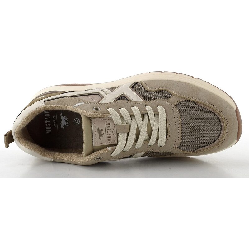 Mustang pánské šněrovací tenisky beige 26M0291005