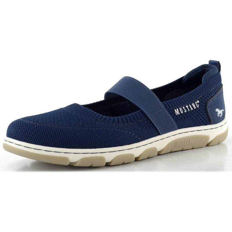 Mustang sportovnější baleríny s páskem navy 26M0582003