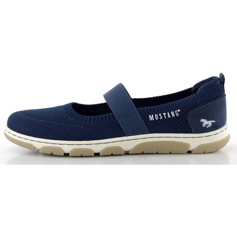 Mustang sportovnější baleríny s páskem navy 26M0582003