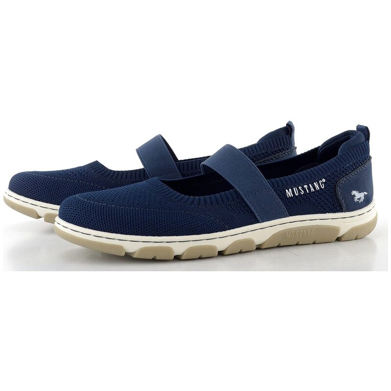 Mustang sportovnější baleríny s páskem navy 26M0582003
