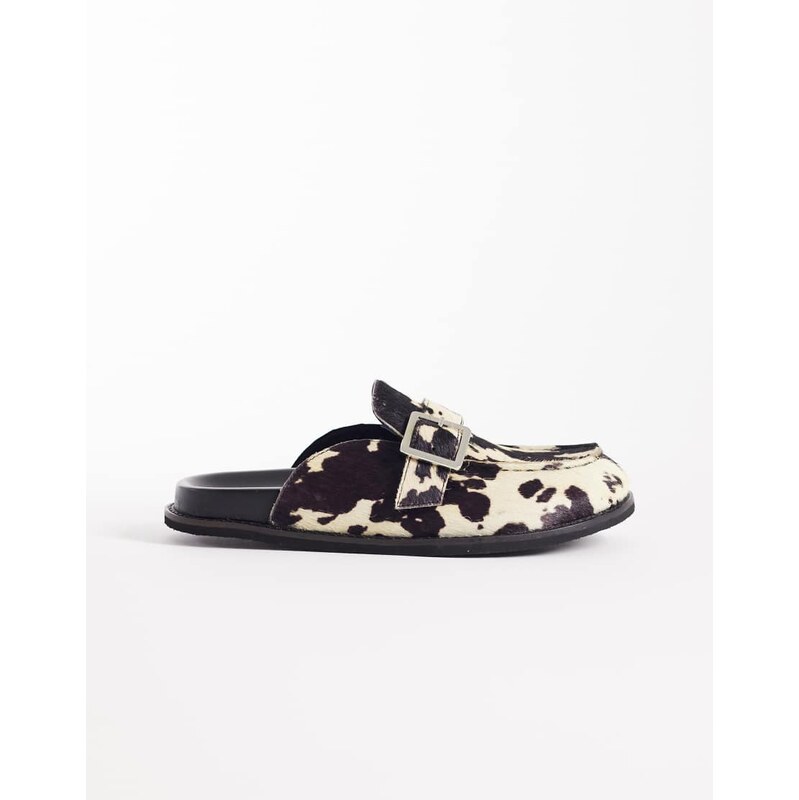 Walk London Betty mule in cow print-Multi 115149296