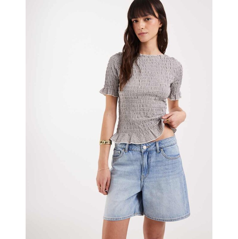 JJXX Seville denim shorts in mid blue 115520647