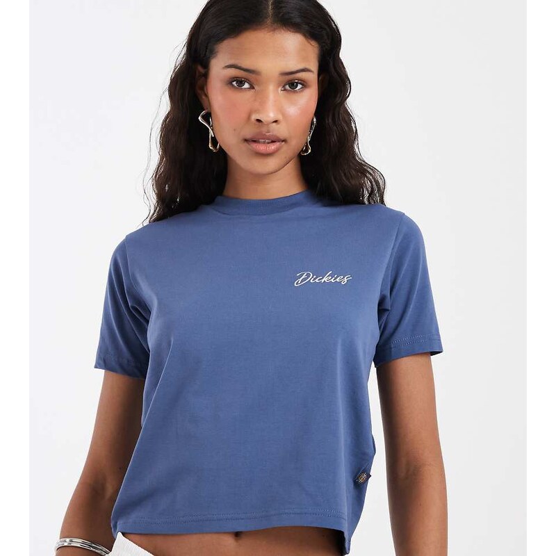 Dickies North Madison logo baby tee in blue - exclusive to ASOS 115149333
