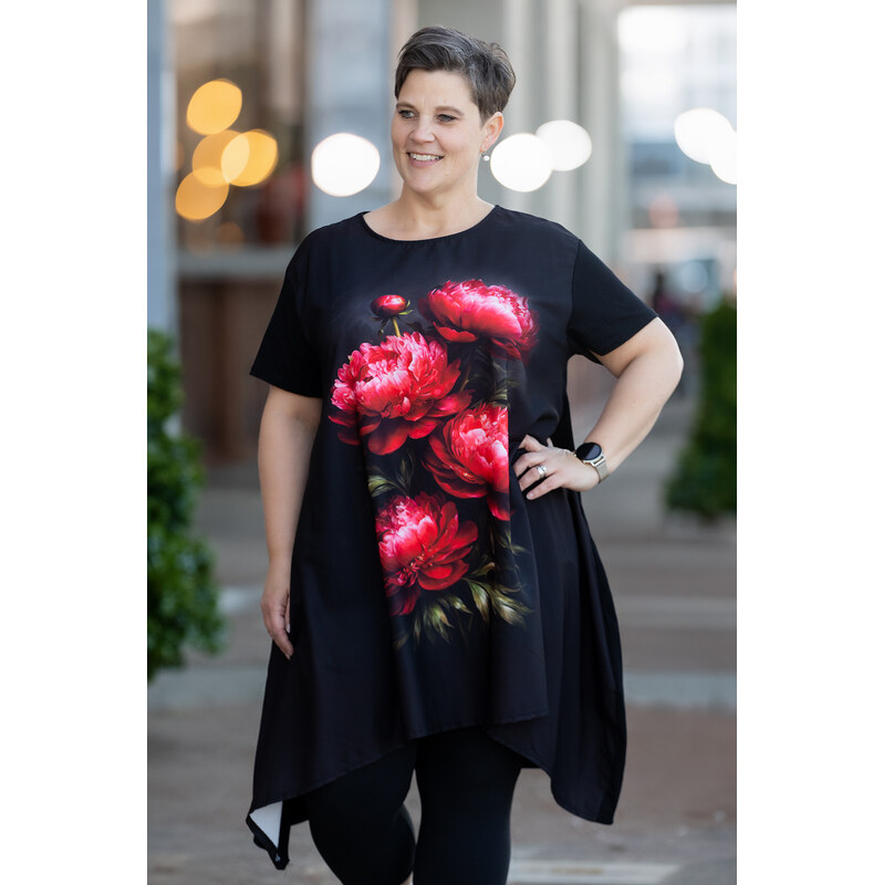 Italy fashion Bavlněné šaty OPHELIA Barva: Pivoňky, Velikost: UNI: XL 115151124