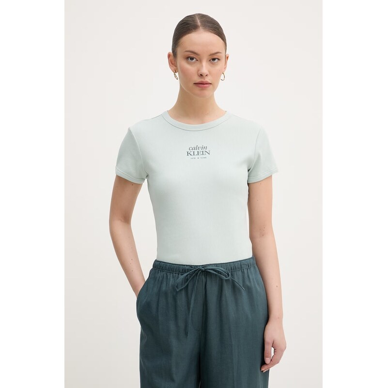 Calvin Klein Jeans tričko dámské bavlněné s elastanem