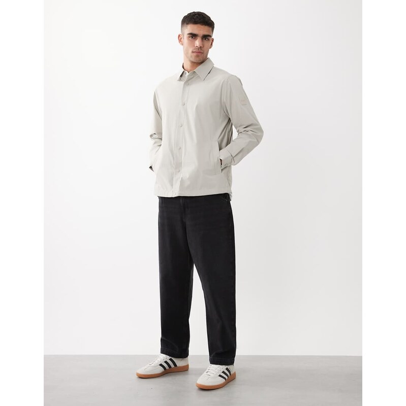 BOSS Orange leldon overshirt in light grey