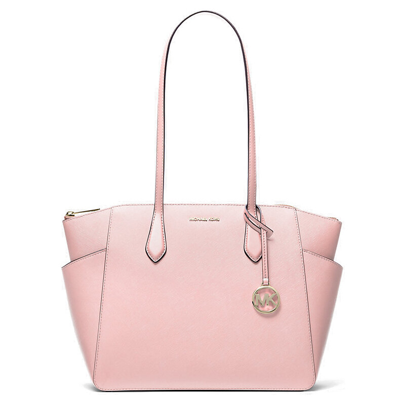 Michael Kors kožená kabelka Marilyn medium růžová