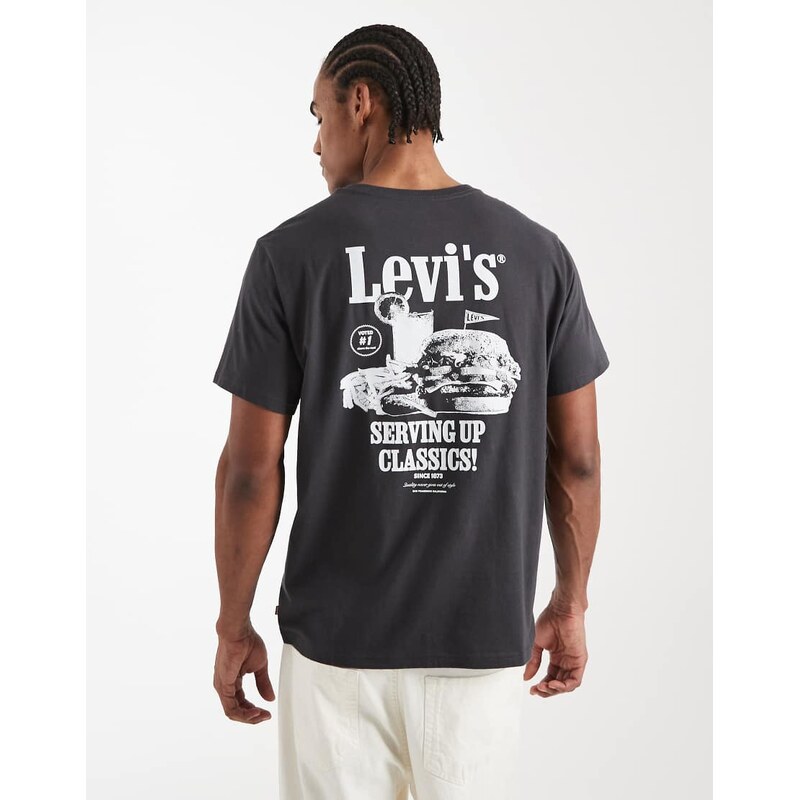 Levis fast food back graphic relaxed t-shirt in black