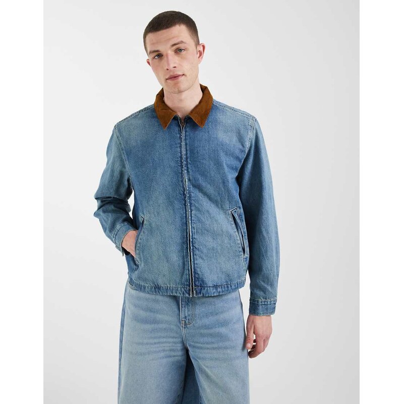 Levis Castro worker denim jacket in washed blue