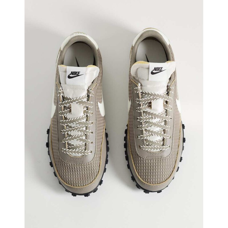 Nike Waffle Racer mesh trainers in washed grey