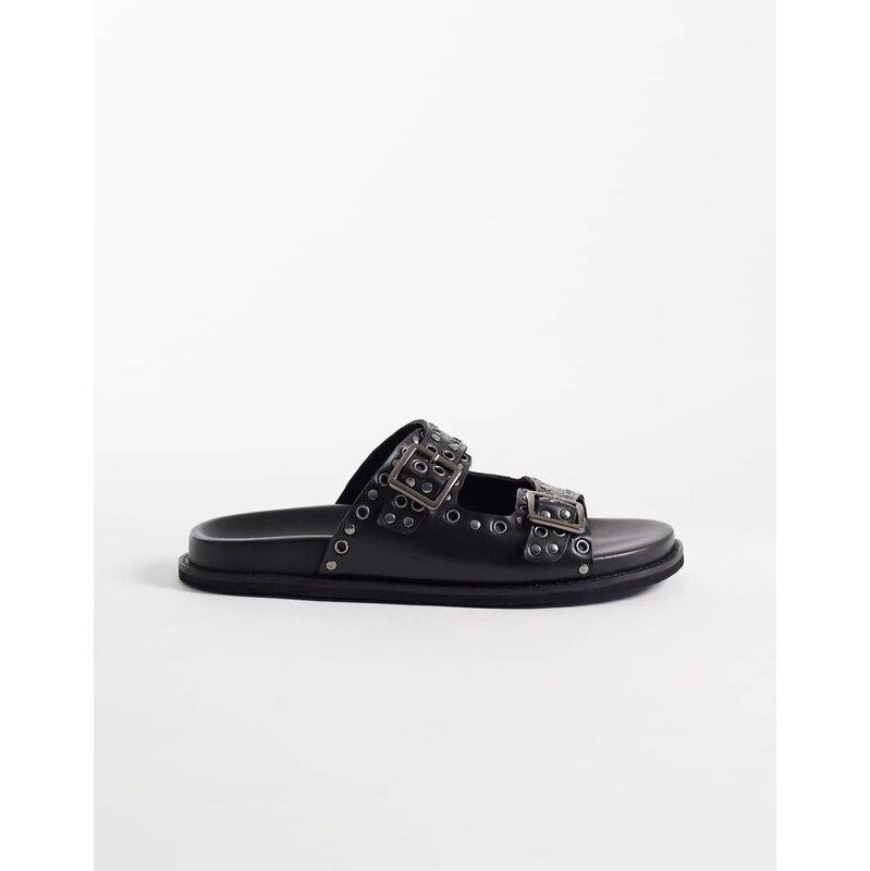 Walk London Dolly sandal in black leather 115174460